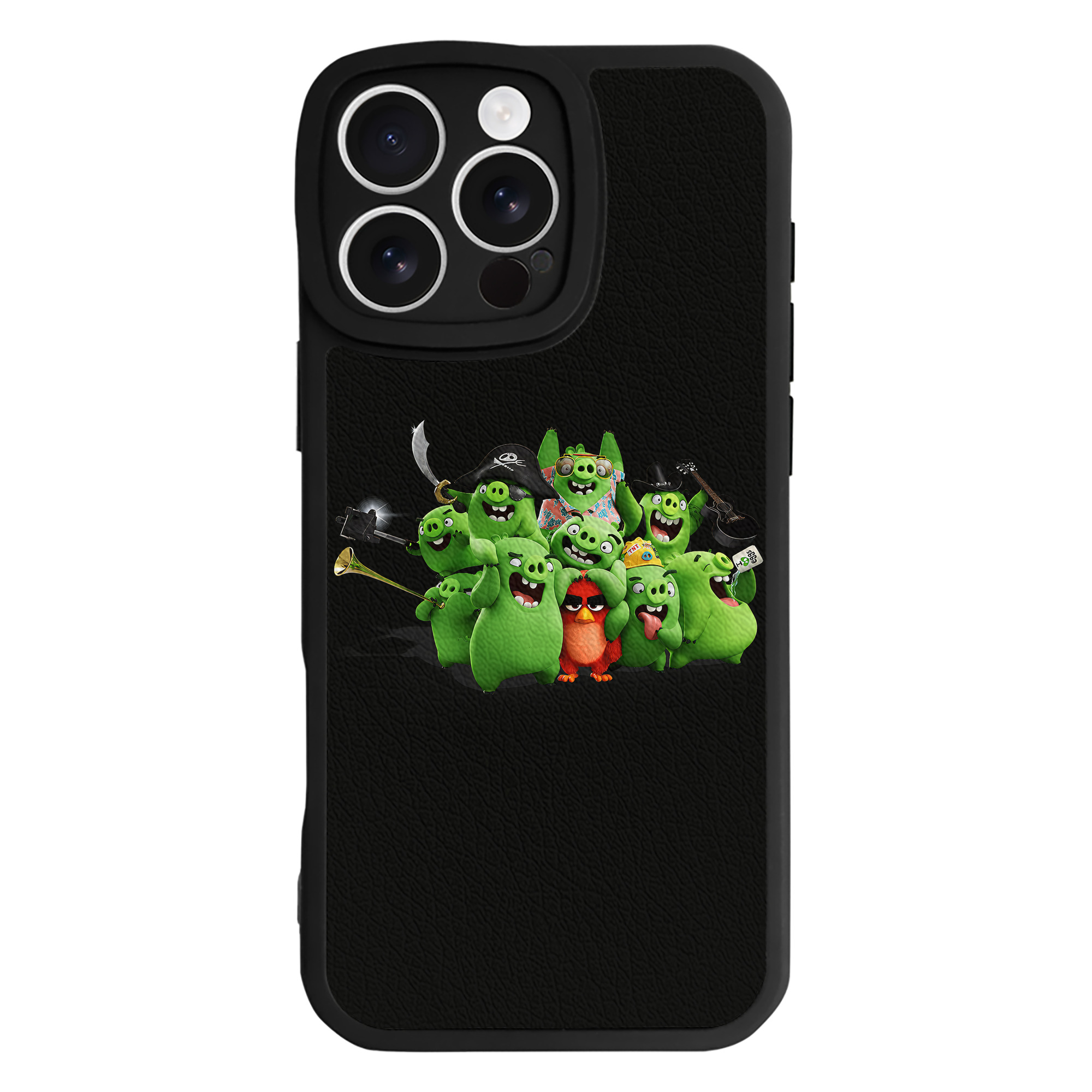 （画像用） Angry Birds アングリーバード 【iPhone 16シリーズ対応】シリコンスマホケース（レザー調） 材質：シリコン